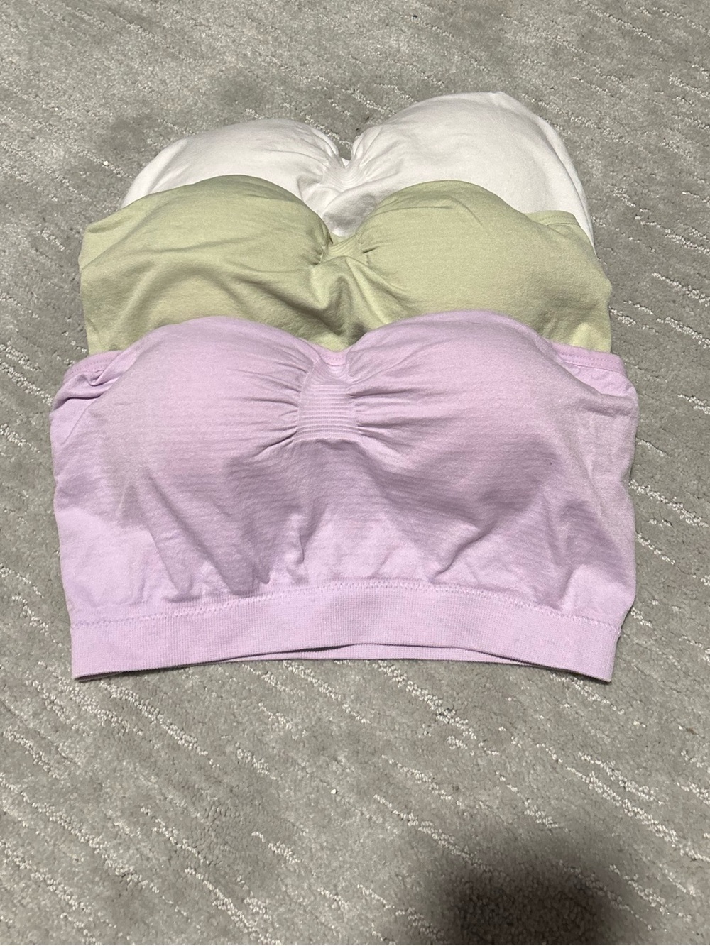 Set of Three Padded Bandeau Strapless Bras
